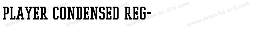Player Condensed Reg字体转换